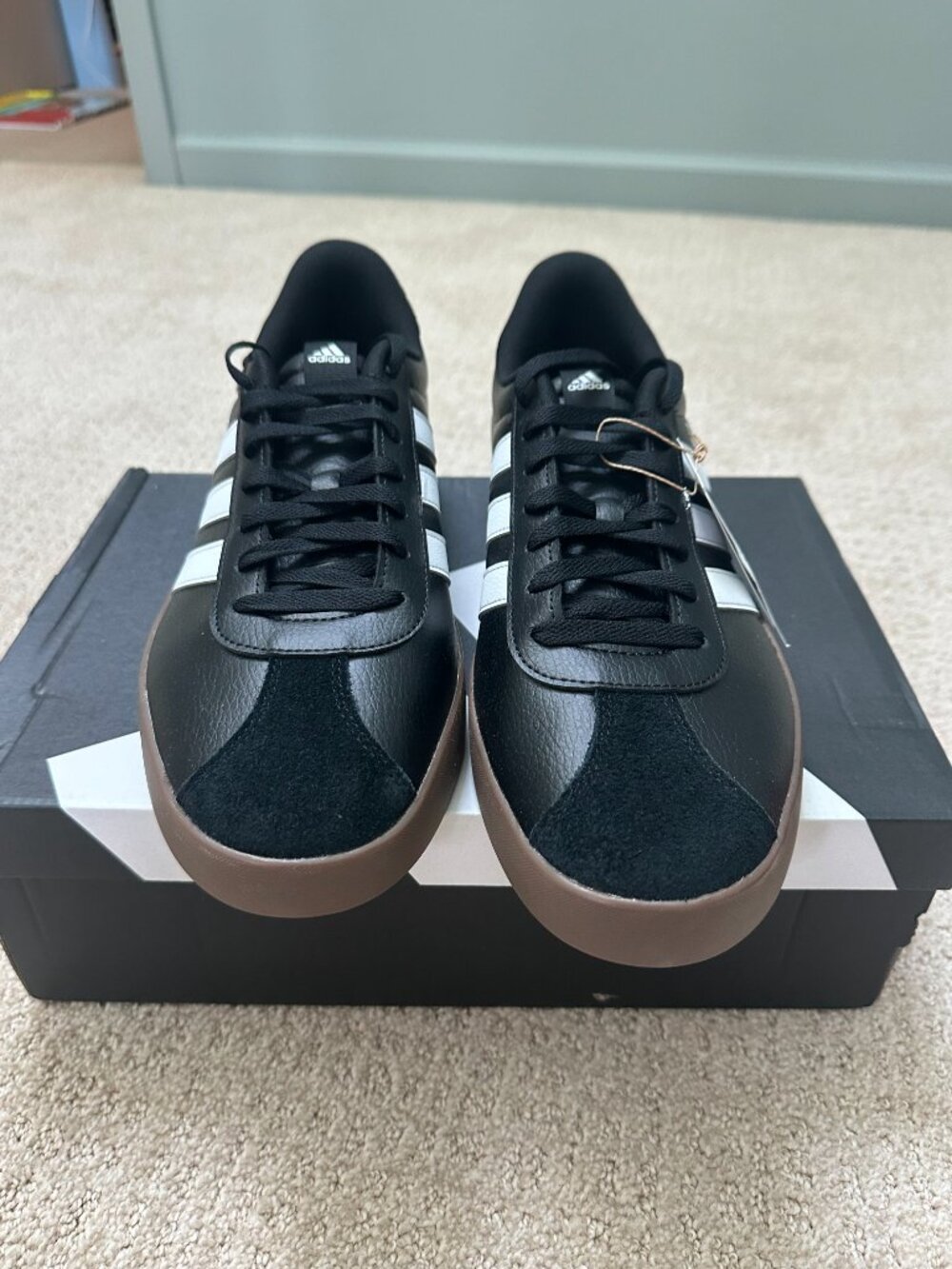 Adidas VL Court 3.0 – Men's Size 12 – Black/White Gum – New with Box - Picture 5 of 6